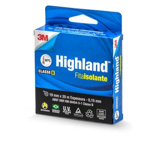 Fita Isolante Highland Preta Ate 750 V 19 Mm 20 M HB004171797 - 3M