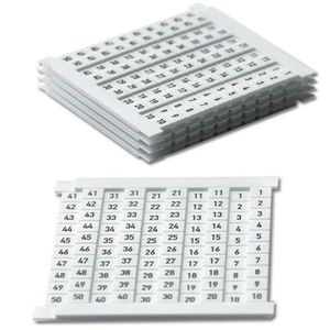 Identificador Poliamida Branco 5 Mm Número 51 A 100 Cartela com 50 Identificadores - DEKAFIX5FW - Conexel