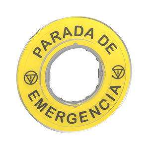 Etiqueta Sinalização/Advertência Parada De Emergência 60 Mm Amarela - ZBY9420 - Schneider