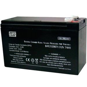 Bateria Estacionaria 7 Ah 12v Chumbo-Acido - BAT2120071E - WEG