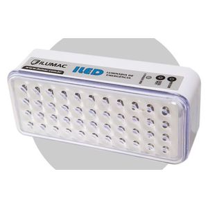 Luminária Iluminação Emergência 44 LEDs 3 W 100 A 240 VCA 3 Horas - ILED40 - ILUMAC