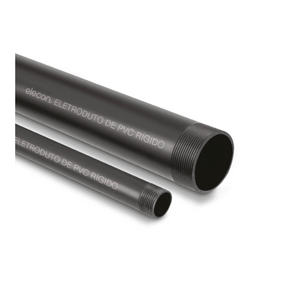 Eletroduto Rígido Não Metálico PVC Preto Com Rosca 1" 3000mm - ECEDV13 - ELECON